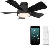 Modern Forms FH-W1802-38L-MB Vox Matte Black LED Interior / Exterior 38" Ceiling Fan