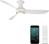Modern Forms FH-W2203-52L-BN/MW Corona Brushed Nickel Matte White LED Indoor / Outdoor 52" Home Ceiling Fan