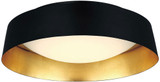Modern Forms FM-51318-GL Gilt Contemporary Black Gold Leaf LED Flush Mount Ceiling Light Fixture
