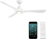 Modern Forms FR-D2504-60L-MW Carve Modern Matte White LED 60" Indoor / Outdoor Ceiling Fan