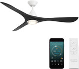 Modern Forms FR-D2504-60L-MW/MB Carve Modern Matte White Matte Black LED 60" Interior / Exterior Ceiling Fan