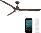 Modern Forms FR-D2504-72L-BZ/DW Carve Contemporary Bronze Dark Walnut LED 72" Interior / Exterior Home Ceiling Fan