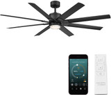 Modern Forms FR-W2001-66L-MB Renegade Matte Black LED Interior / Exterior 66" Home Ceiling Fan
