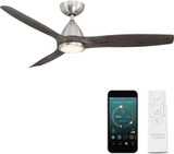 Modern Forms FR-W2202-54L-BN/EB Skylark Brushed Nickel Ebony LED Interior / Exterior 54" Home Ceiling Fan