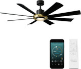Modern Forms FR-W2303-60L-SB/MB Aura Contemporary Soft Brass / Matte Black LED 60" Ceiling Fan