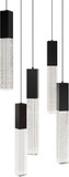 Modern Forms PD-30805R-BK Cinema Contemporary Powder Coated Black LED Multi Lighting Pendant