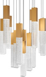 Modern Forms PD-30815R-AB Cinema Modern Electroplated Aged Brass LED Multi Pendant Lighting
