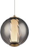 Modern Forms PD-32507-SM/AB Swirly Modern Electroplated Aged Brass LED Mini Pendant Hanging Light