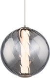 Modern Forms PD-32511-SM/BN Swirly Modern Electroplated Brushed Nickel LED Mini Hanging Lamp