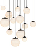 Modern Forms PD-34413S-BK Pisces Contemporary Black LED Multi Drop Ceiling Lighting