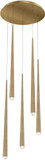 Modern Forms PD-41705R-AB Cascade Aged Brass LED Multi Pendant Hanging Light