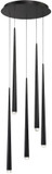 Modern Forms PD-41705R-BK Cascade Black LED Multi Pendant Lamp