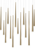 Modern Forms PD-41714L-AB Cascade Modern Aged Brass LED Multi Hanging Light