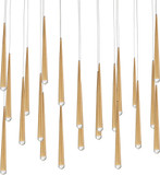 Modern Forms PD-41723L-AB Cascade Aged Brass LED Multi Drop Ceiling Lighting