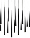 Modern Forms PD-41814L-BK Cascade Contemporary Black LED Multi Pendant Lighting Fixture