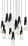 Modern Forms PD-44413S-BK Kilt Modern Black LED Multi Pendant Lighting