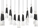 Modern Forms PD-44414L-BK Kilt Modern Black LED Multi Drop Lighting