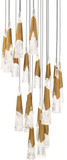 Modern Forms PD-44421R-AB Kilt Modern Aged Brass LED Multi Drop Lighting Fixture