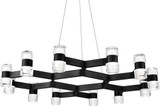 Modern Forms PD-4536-BK Dashe Contemporary Powder Coated Black LED Lighting Chandelier