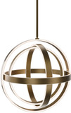 Modern Forms PD-61718-AB Kinetic Contemporary Electroplated Aged Brass LED Hanging Pendant Lighting