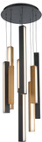 Modern Forms PD-64809R-BK-AB-BK Chaos Contemporary Black Aged Brass LED Multi Hanging Light