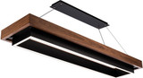 Modern Forms PD-70354-BK-DW Hustler Contemporary Black Dark Walnut LED Kitchen Island Light