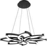 Modern Forms PD-73032-BK Bloom Modern Black LED Chandelier Light