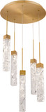 Modern Forms PD-78005R-AB Minx Aged Brass LED Multi Drop Lighting Fixture