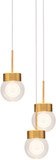 Modern Forms PD-82003R-AB Double Bubble Contemporary Aged Brass LED Multi Drop Lighting