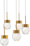 Modern Forms PD-82005R-AB Double Bubble Contemporary Aged Brass LED Multi Drop Lighting