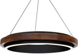Modern Forms PD-88529-BK/DW Delaney Contemporary Powder Coat Black/Dark Walnut Wood LED Drop Ceiling Lighting