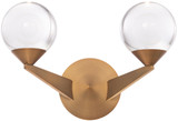 Modern Forms WS-82015-AB Double Bubble Aged Brass LED Wall Light Sconce