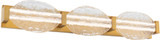 Modern Forms WS-8536-AB Deco Contemporary Electroplated Aged Brass LED 3-Light Bath Sconce
