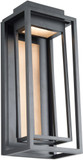 Modern Forms WS-W57018-BK-AB Dorne Contemporary Black Aged Brass LED Exterior Light Sconce