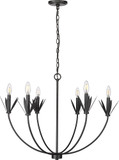 Millennium 12706-MB Primrose Contemporary Matte Black Chandelier Light