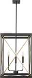 Millennium 13704-MB/PMG Terni Contemporary Matte Black / Painted Modern Gold Foyer Light Fixture