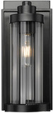 Millennium 192001-PBK Braselton Contemporary Powder Coated Black Outdoor Wall Sconce Lighting