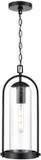 Millennium 199801-PBK Luxio Contemporary Powder Coated Black Outdoor Pendant Light Fixture