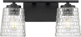 Millennium 22102-MB Saben Contemporary Matte Black 2-Light Bathroom Vanity Light