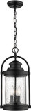 Millennium 2544-PBK Livingston Powder Coat Black Outdoor Pendant Light Fixture