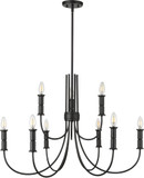 Millennium 29209-MB Potiss Contemporary Matte Black Chandelier Light