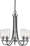 Millennium 3505-MB/BN Clifton Contemporary Matte Black and Brushed Nickel 25.5" Chandelier Lighting