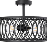 Millennium 4212-MB Arelyn Modern Matte Black Flush Mount Light Fixture
