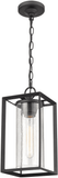 Millennium 4571-PBK Wheatland Contemporary Powder Coat Black Exterior Pendant Lighting