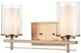 Millennium 5502-MG Huderson Modern Modern Gold 2-Light Bathroom Sconce Lighting