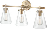 Millennium 8123-MG Modern Modern Gold 3-Light Bathroom Vanity Light