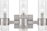 Millennium 9963-BN Caberton Contemporary Brushed Nickel 3-Light Bath Sconce