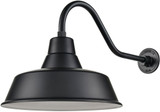Millennium RCLWS17-SB-GOOSENECK R Series Retro Satin Black 17" Outdoor Wall Sconce Lighting