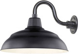Millennium RWHS17-SB-GOOSENECK R Series Retro Satin Black 17" Outdoor Light Sconce