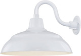 Millennium RWHS17-WH-GOOSENECK R Series Retro White 17" Outdoor Wall Light Sconce